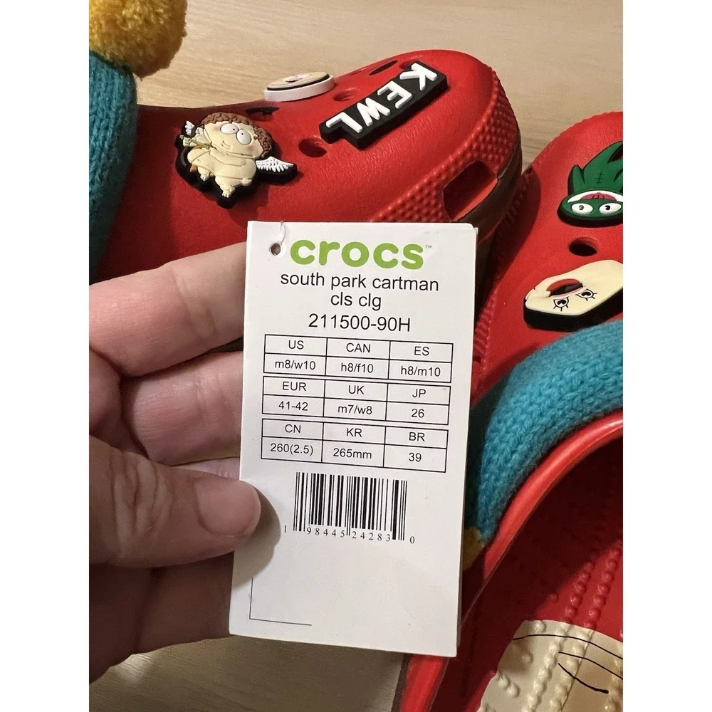 Crocs Adult South Park Cartman Cls Clg‎ Clog Men's 8, Women's 10 Red New No Box